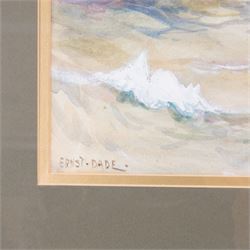 Ernest Dade (Staithes Group 1868-1935): 'Yawls at Sea', watercolour signed, titled on exhibition label verso 38cm x 54cm 
Provenance: exh. 'Maritime England Exhibition', Crescent Art Gallery, Scarborough, June 1982, no. 48, label verso