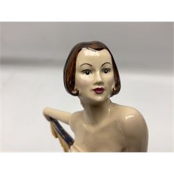 Coalport figure Art Deco The Flapper, limited edition 669/2000, with printed mark beneath and certificate, H32cm