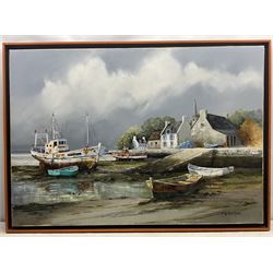 Jean-Pierre Bertaux-Marais (French 1936-): 'Le Mortbitam', oil on canvas signed, titled verso 81cm x 116cm 