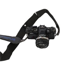 Olympus OM4 camera body, serial no. 1018238, with an Olympus OM-System Zuiko Auto-S 50mm 1:1.8 lens