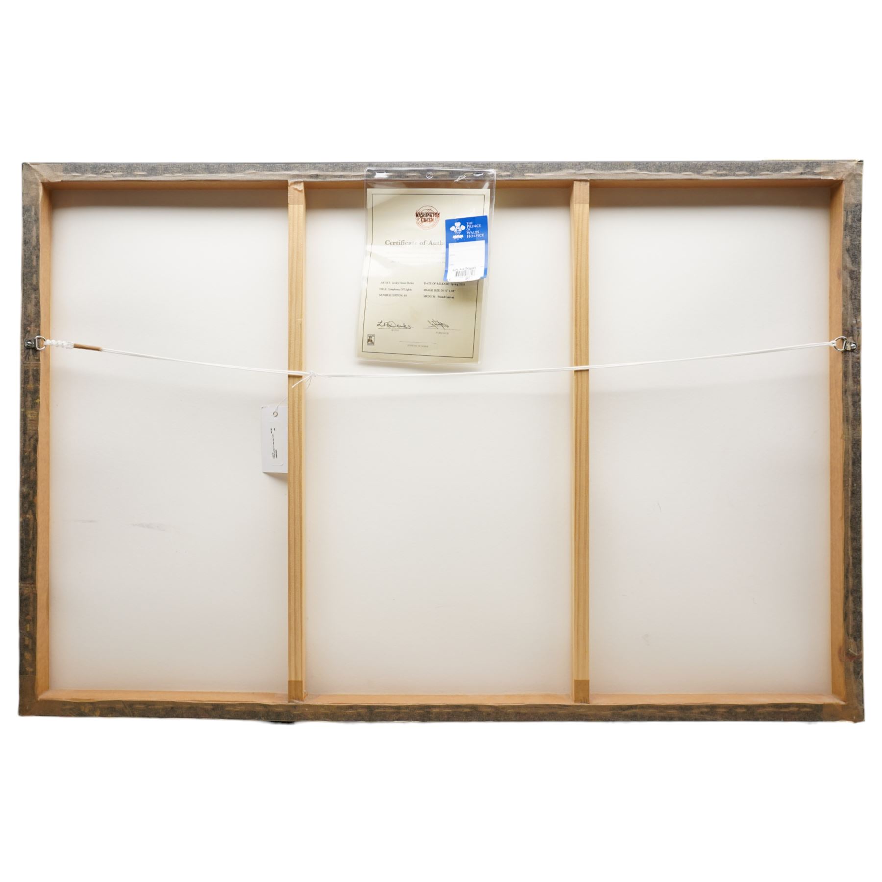 Lesley Anne-Derks (British 1977-): 'Symphony of Lights', limited edition embellished colour print on canvas signed and numbered 50/95, with certificate of authenticity 67cm x 102cm