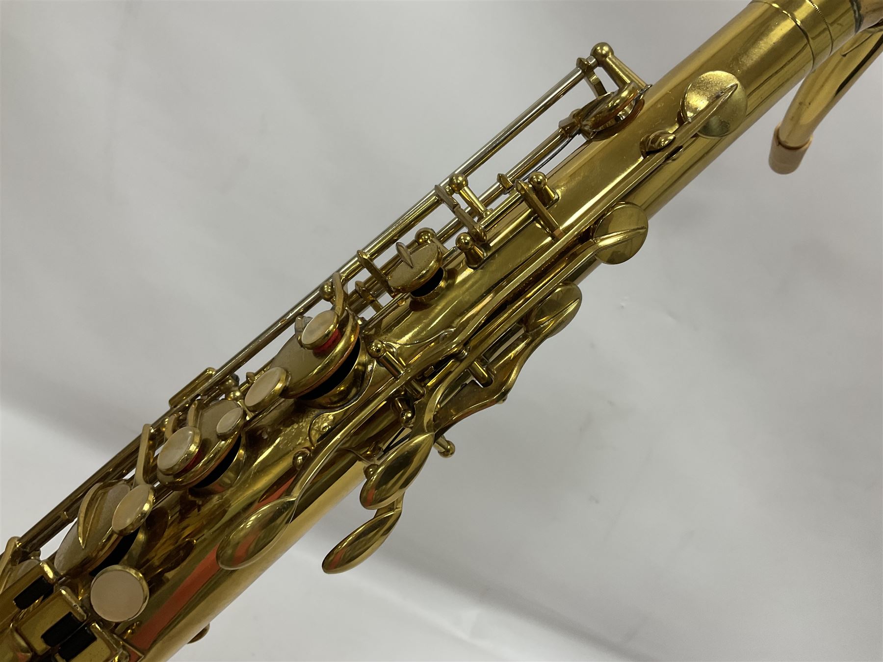 French Henri Selmer 1935 Radio Improved Tenor B flat Saxophone No 20344, with a velvet lined hard case
One of only 550 produced in that year