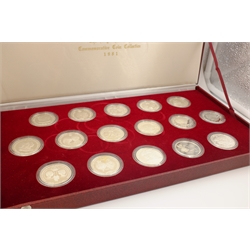  'The Royal Marriage Commemorative Coin Collection' 1981, comprised of sixteen silver coins, in original box of issue  