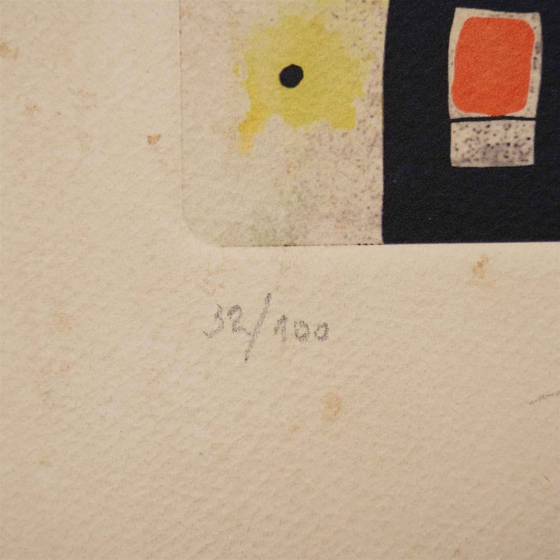 Joan Miro (Spanish (Catalan) 1893-1983): 'Le Grand Ordinateur', limited edition etching in colours signed and numbered 32/100, 30cm x 21cm with full margins (unframed)