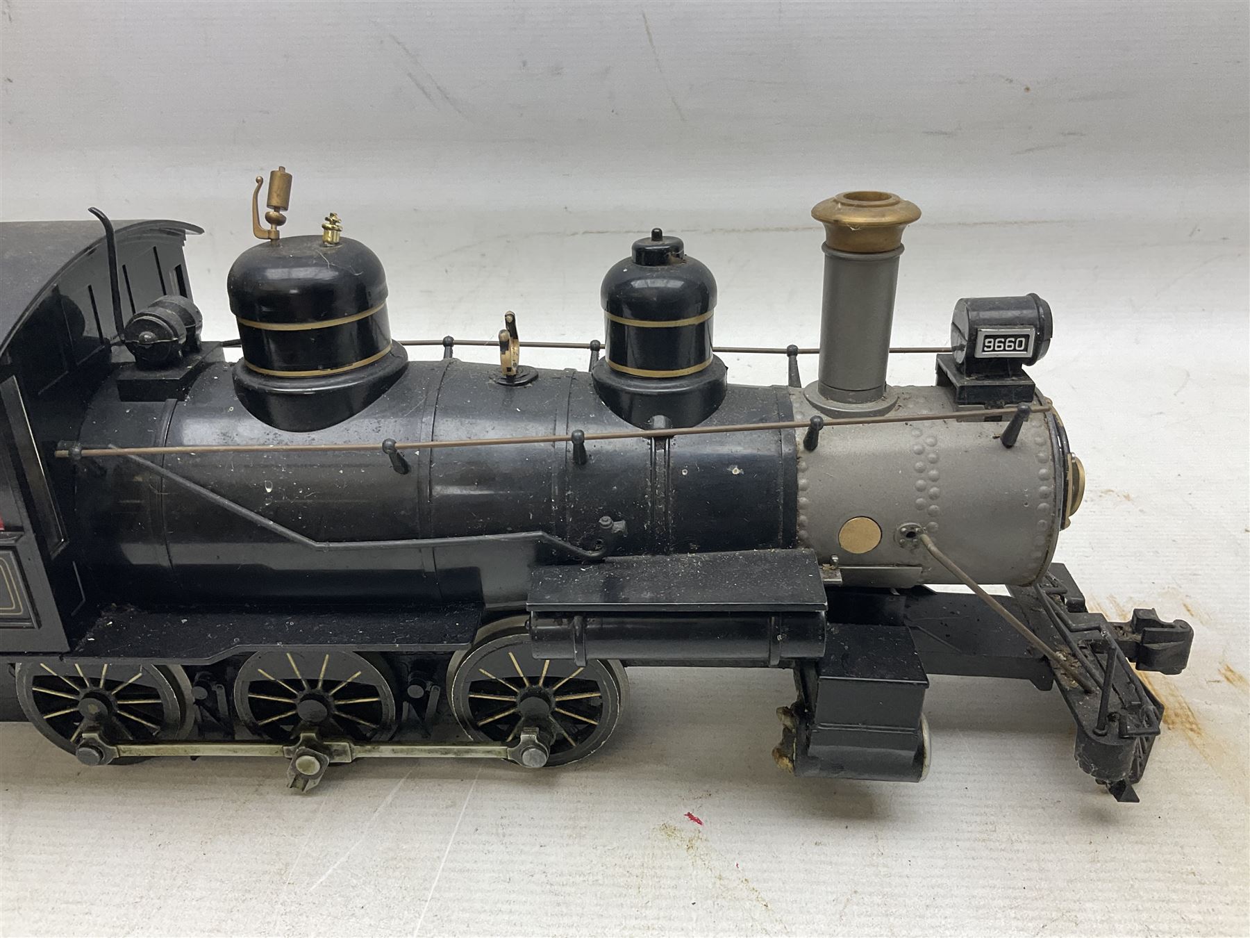 Bachmann G scale, gauge 1 2-4-2 steam locomotive, no F1101 'Old Timer ', together with a similar Bachmann 0-4-0 steam locomotive, both unboxed 