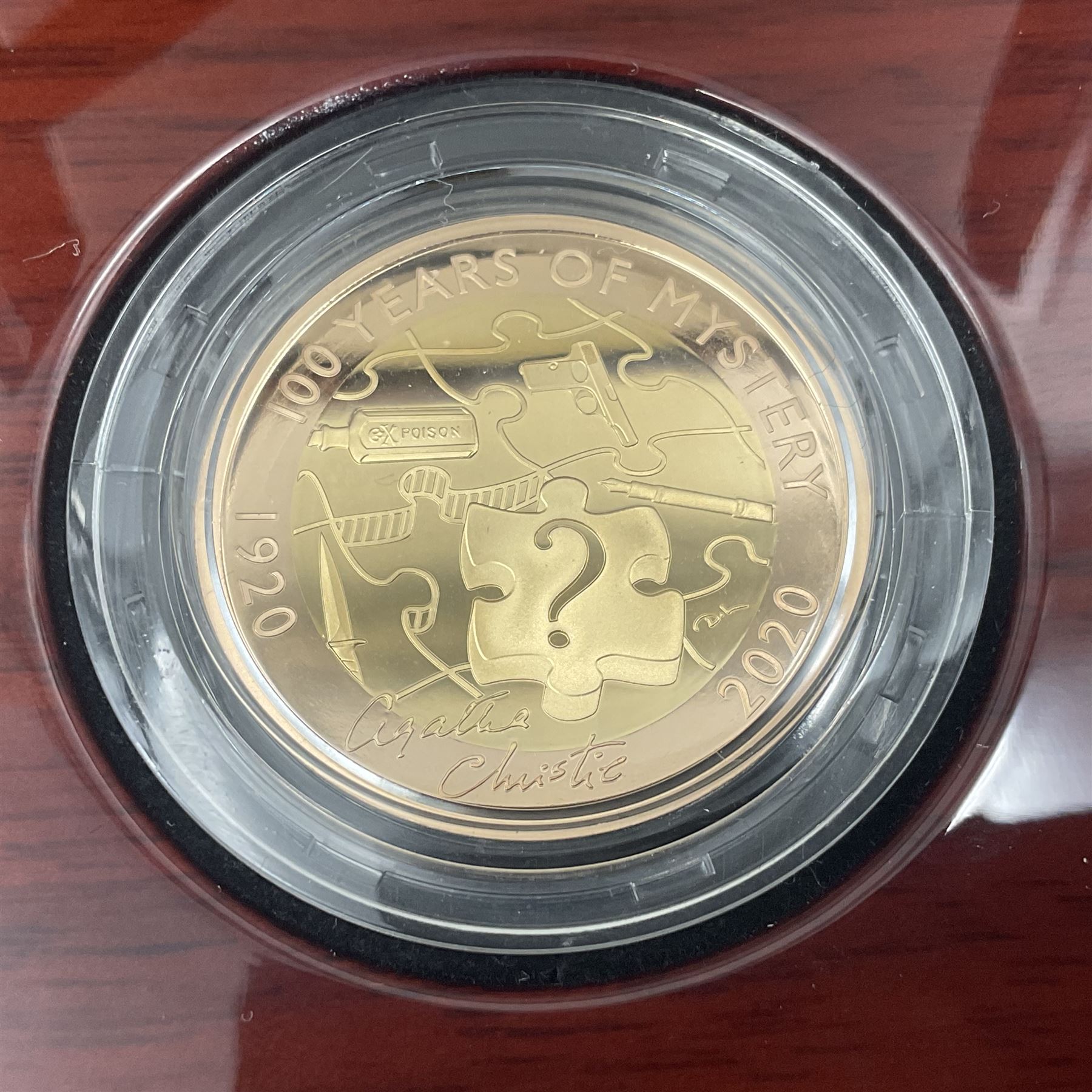 The Royal Mint United Kingdom 2020 'Agatha Christie 100 Years of Mystery' gold proof two pound coin, cased with certificate