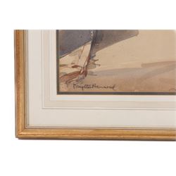 Arthur Henry Knighton-Hammond (British 1875-1970): Village Church - possibly Shere, watercolour signed 48.5cm x 34cm