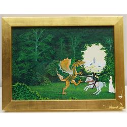 Peter Goodfellow (British 1950-): 'The Green Knight', gouache signed and titled verso 19cm x 27cm