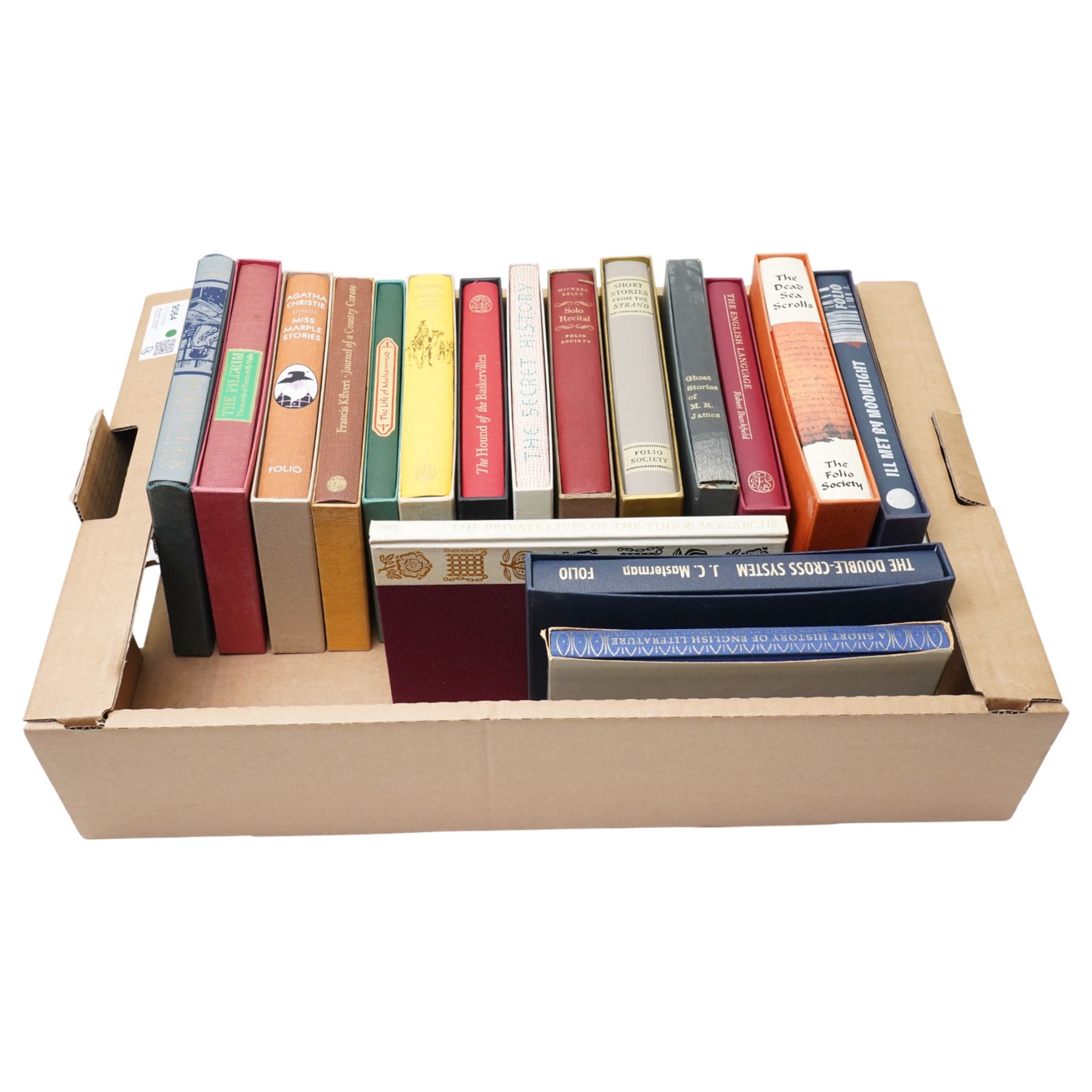 Folio Society volumes including Agatha Christie 'Miss Marple Stories', Short Stories from The Strand', Kipling 'Twenty One Tales' and others, all in slip cases