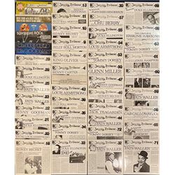 Mostly Jazz vinyl records including, 'the works of duke volume 24', 'johnny come lately Duke Ellington', various other Duke Ellington, 'Beneke On Broadway Tex Beneke And The Glenn Miller Sound', 'The Former Glenn Miller Singers Reunion In Hi-Fi' etc, approximately 100 