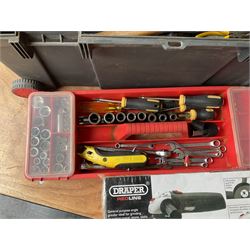Quantity of sockets, screw drivers, spanners, Draper angle grinder, riveting gun and other - THIS LOT IS TO BE COLLECTED BY APPOINTMENT FROM DUGGLEBY STORAGE, GREAT HILL, EASTFIELD, SCARBOROUGH, YO11 3TX