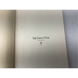 The Great War  by H W Wlison. 13 volumes. 1914-19;The Second Great War by Hammerton. 9 volumes; and The Second World War by Winston Churchill. 6 volumes.
