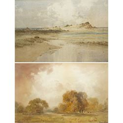 Oswald Garside (British 1879-1942): 'Cumberland Dunes, watercolour signed, titled on RI la...