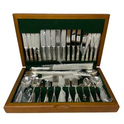 Sheffield plate canteen of cutlery for eight place settings 