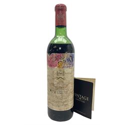 Chateau Mouton Rothschild, 1970, Grand Cru Classe Pauillac, unknown contents and proof 
