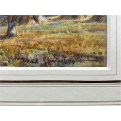 George Hamilton Constantine (British 1878-1967): Harvest Time, watercolour signed 17.5cm x 25cm