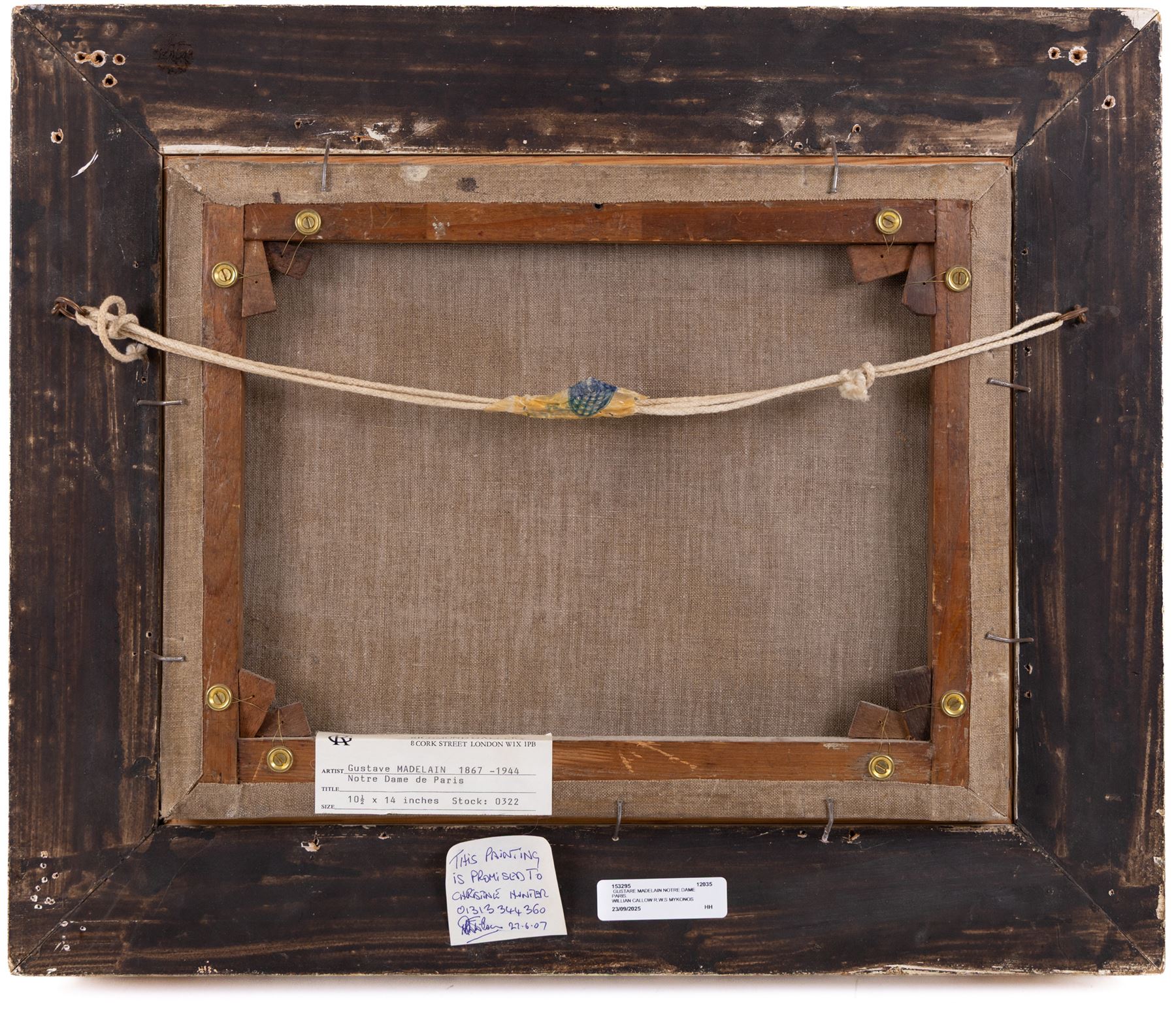 Gustave Madelain (French 1867-1944): 'Notre Dame de Paris', oil on canvas signed, titled on gallery label verso 25cm x 32cm 
Provenance: exh. Richmond Gallery, London, label verso