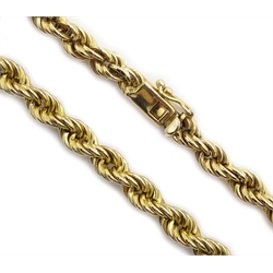 9ct gold rope twist necklace hallmarked   