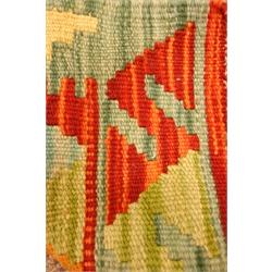  Vegetable dye wool Chohi kilim mat, 50cm x 49cm  