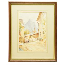 Owen Bowen (Staithes Group 1873-1967): Italianate Landscape, watercolour signed 27cm x 19cm