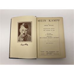 Hitler Adolf: Mein Kampf. Unexpurgated edition. Two volumes in one. 1942. English text. Blue cloth/gilt covers.