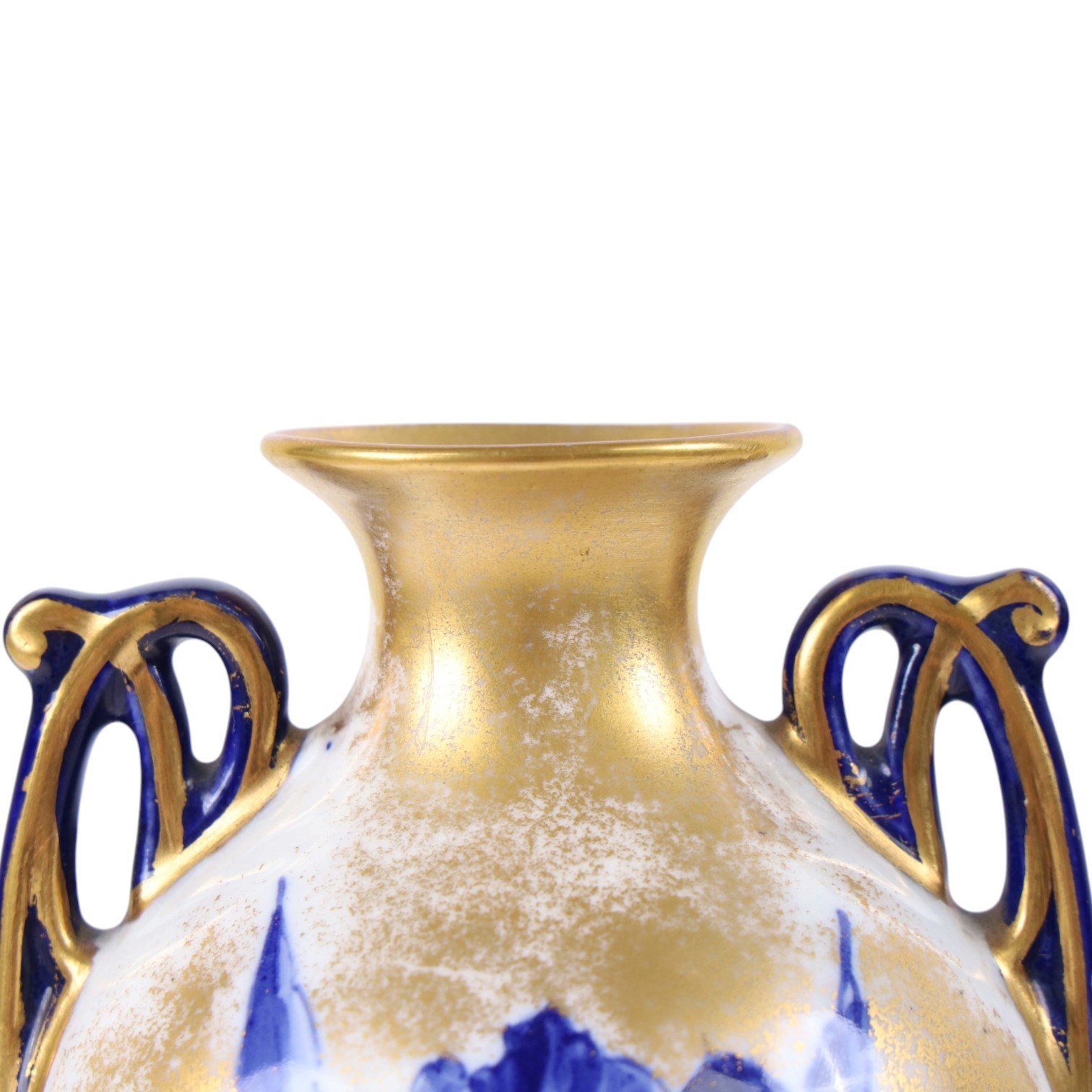 Pair of Royal Doulton iris pattern vases, makers mark beneath, H27cm