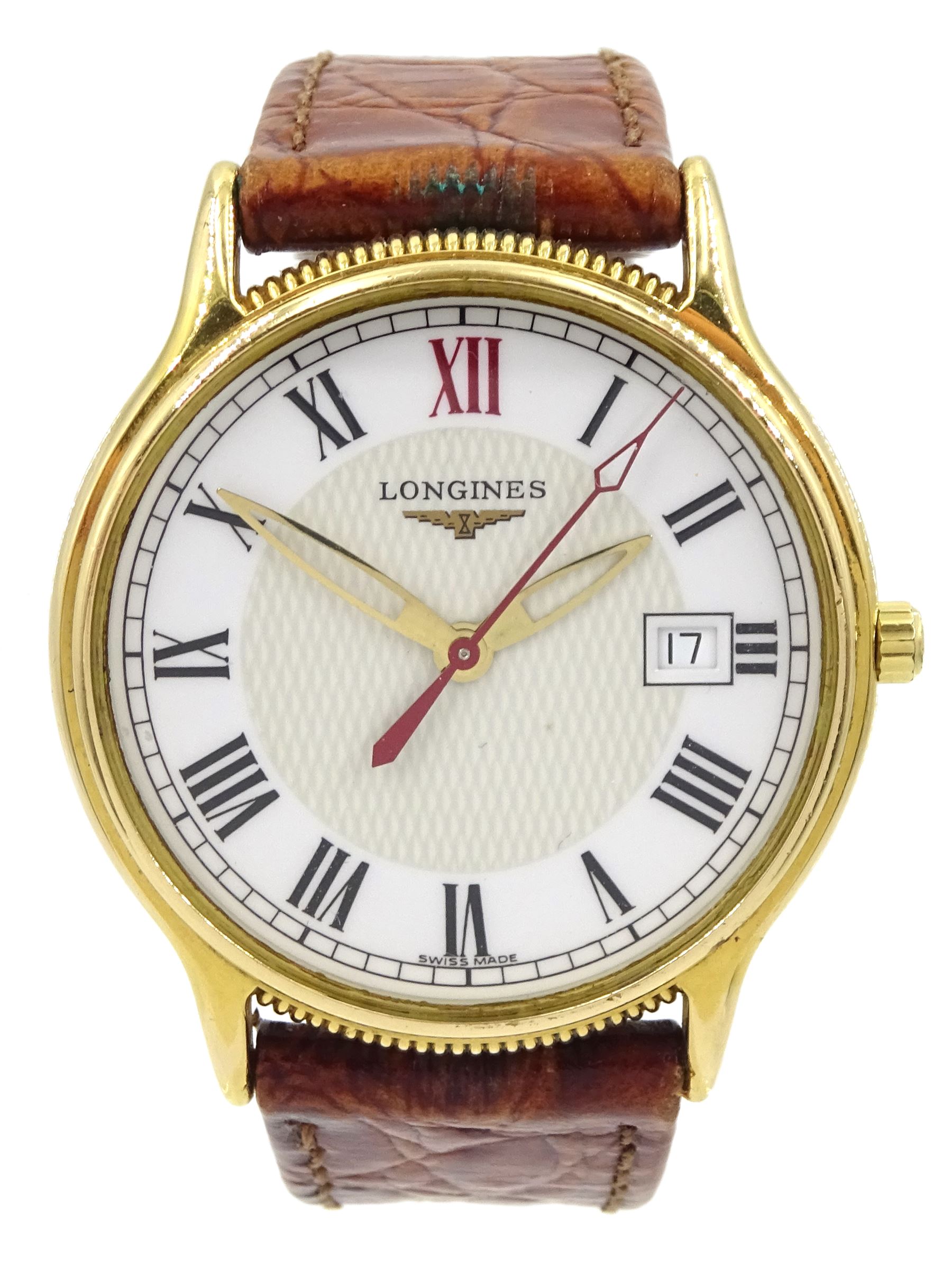 LONGINES Quartz ゴールド レザー Longines Champagne Dial Quartz From 80s