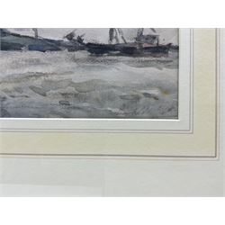 William (Fred) Frederick Mayor (Staithes Group 1866-1916): Shipping off the Coast, watercolour signed 25cm x 38cm
Provenance: with T B & R Jordan, exh. 3rd Harrogate Staithes Group Exhibition 2005; the artist's family, certificate verso