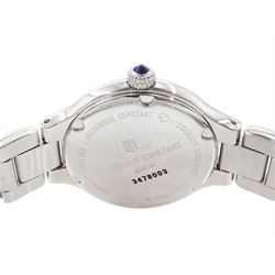 Frederique Constant Classics Delight ladies stainless steel quartz wristwatch, Ref. FC-200WHD1ER36B, silvered / white dial with Roman and diamond dot hour markers, boxed with papers