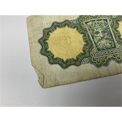 The Central Bank of Ireland one pound banknote 11.4.64 ‘46G 869736’ and ten shillings banknote 7.10.65 ‘48P 696893’