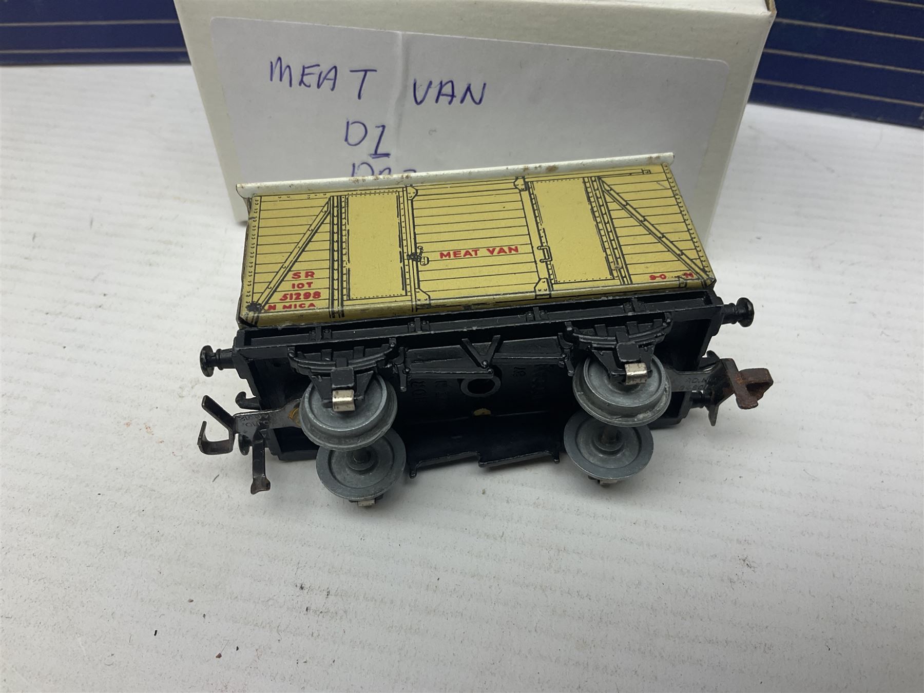 Hornby Dublo - nineteen goods wagons comprising 32040 Goods Van D1 (SR) in LMS stickered box, DR375 Goods Van D1 (GW), D303 Open Goods Wagon D1 (GW), 32044, 32076, 32052, 32021, 32074, 32056, 32065, DR379, 32070, 32020, DR373, two x 32075, High Sided Wagon D2 (LMS) in NE stickered box; all boxed; Tank Wagon D1 (Esso) and DR380 Meat Van D1; both in later unassociated boxes (19)