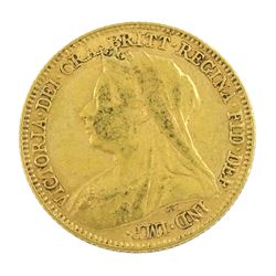 Queen Victoria 1897 gold half sovereign coin