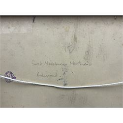 Sarah Madeleine Martineau (British 1872-1972): Richmond, oil on canvas board unsigned, inscribed in a later hand verso 24cm x 32cm  
Notes: Martineau was a successful Arts and Crafts jeweller. She attended Clapham Art School, and subsequently attended Westminster School of Art with her sister Lucy. By 1904 she was an established jewellery maker, and in 1906 she had had two pendants accepted for the Arts and Crafts Exhibition at the Grafton Galleries. By 1909 she was showing her jewellery at various galleries and exhibitions, including the Society of Women Artists and was featured in 'Studio' magazine for various achievements.