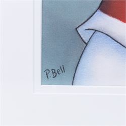 Peter Bell (Hull Contemporary): Rugby Team After A Match, pastel signed 39cm x 56cm 