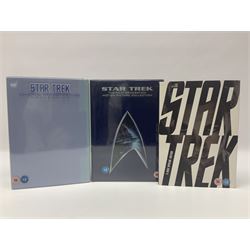Star Trek collectables to include limited edition 30th Anniversary boxed VHS collectors set no. 002580, and further DVDs, books etc in one box