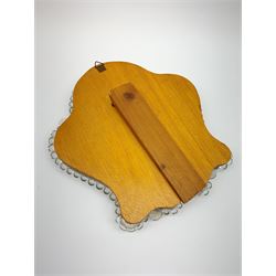 A Venetian glass dressing table mirror, with easel style support verso, H24cm.  