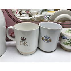 Poole vase decorated with flowers, no 877, Copeland Spode Dauphine pattern coffee service for six, and floral Richmond teawares