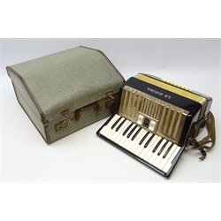  German 'La Divina' 48 bass piano accordion, cased   