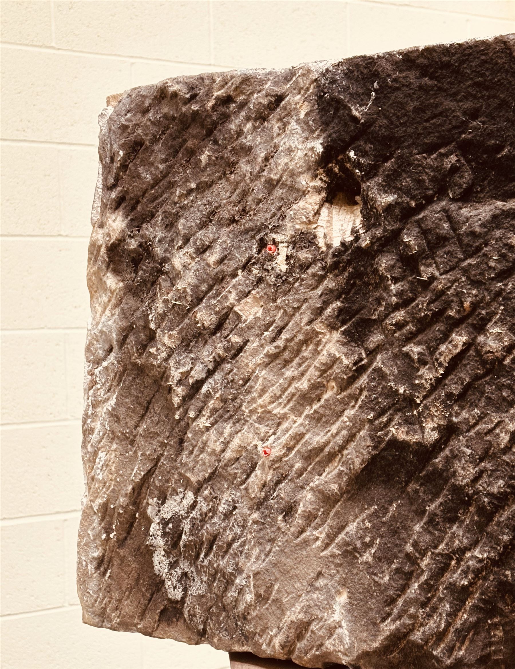 18th century carved sandstone chimneypiece transom/lintel, from a North York Moors manor house. L136cm, H51cm, D8cm. For ref. please see The HMSO Houses of the North York Moors publication.  - COLLECTION BY APPOINTMENT FROM: The White House, Thirsk Road, Easingwold, York, YO61 3NF - CALL 01723 507111 TO ARRANGE