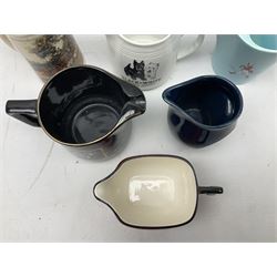 Six whisky water jugs, to include Wade Johnnie Walker, Haig, Black & White, etc