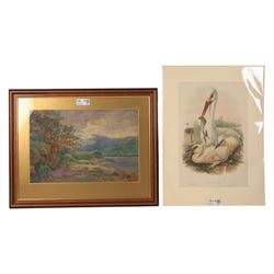 William Cartledge (British 1891-1976): Lake Landscape, watercolour signed 35cm x 52cm; Aft...