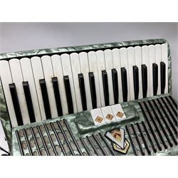 The Viceroy Junior Model Accordion in case, together with a Scandalli piano accordion 