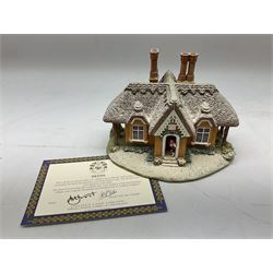 Ten Lilliput Lane winter (snowed) cottages, to include Yuletide Inn, The Christmas Present and Kerry Lodge, all boxed with deeds