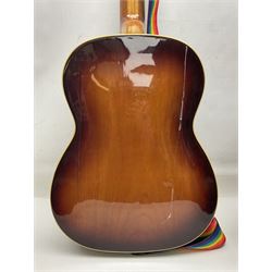 German Hoyer twelve-string acoustic guitar with metallic paper label L106cm; and Indonesian Yamaha F-310 acoustic guitar (2)