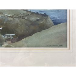 David Weston (British 1942-): Mevagissey - Cornwall, watercolour signed and dated 1987, 33cm x 28cm 