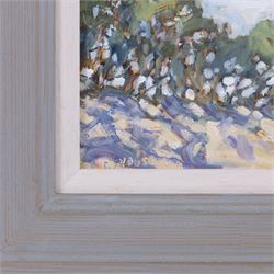 Christine M Pybus (British 1954-): 'Summer Morning over Robin Hood's Bay', oil on board signed, titled verso 29cm x 36.5cm 