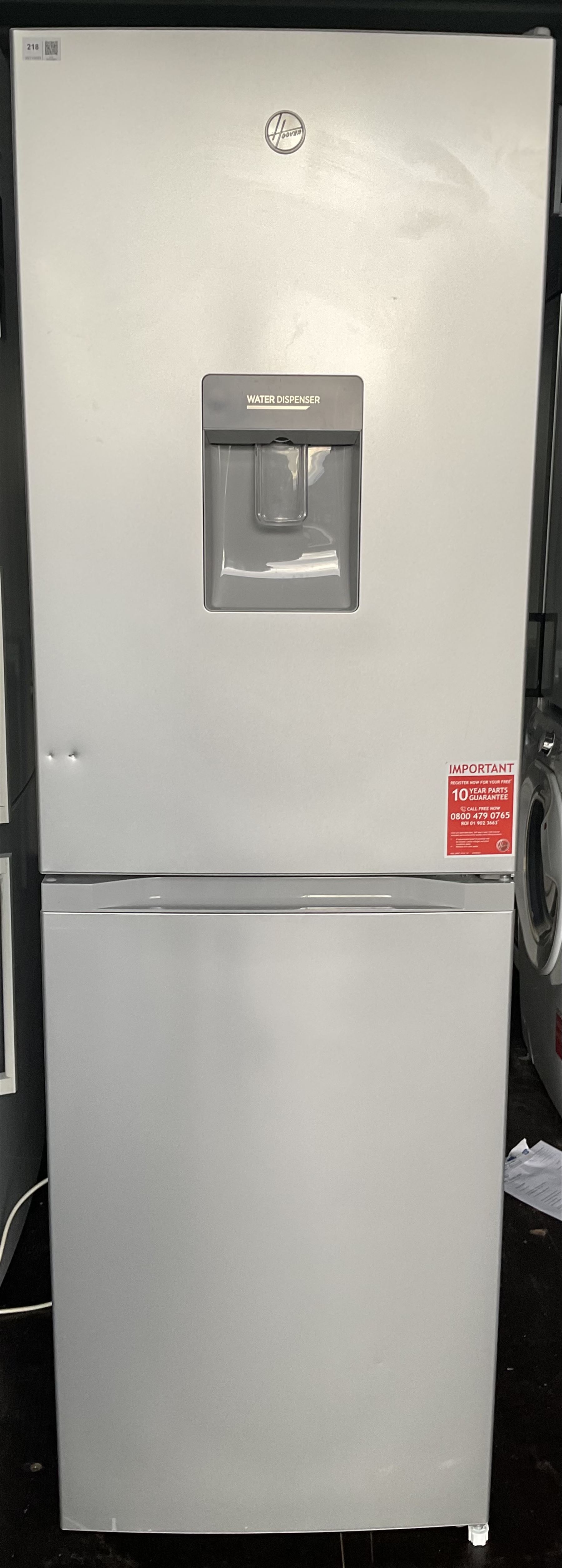 Hoover fridge freezer with water dispenser  - THIS LOT IS TO BE COLLECTED BY APPOINTMENT FROM DUGGLEBY STORAGE, GREAT HILL, EASTFIELD, SCARBOROUGH, YO11 3TX