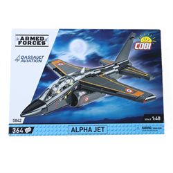 Four Cobi Bricks 1:48 scale Armed Forces model aircraft sets, comprising no. 5897 F-4 Phantom II, no. 5907 Lockheed F-104 Starfighter, no. 5845 BAe Hawk T1 and no. 5842 Alpha Jet, all in sealed boxes