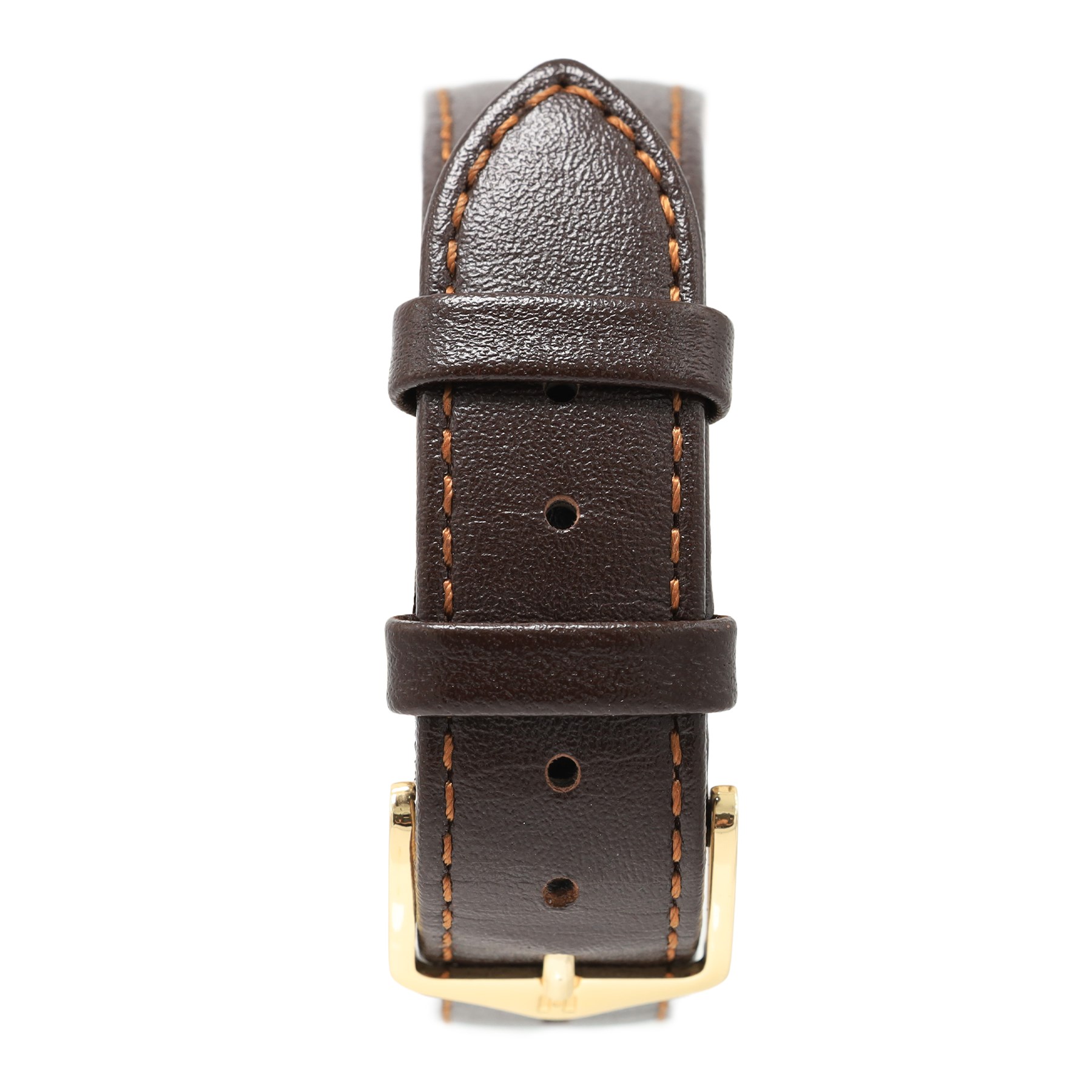Garrard gentleman's 9ct gold manual wind wristwatch, silvered dial with Arabic hour markers and subsidiary seconds dial, the back case with personalised engraving, London 1974, on brown leather strap