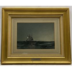 Frank Henry Mason (Staithes Group 1875-1965): Evening Seascape 'Southward - The Whaler', watercolour with gouache signed 19cm x 26cm 
Provenance: exh. London Sporting Gallery 1936